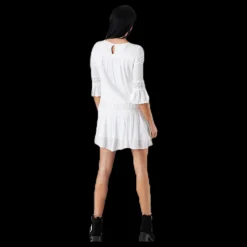 Only Tyra 3/4 Flare Short Dress Wvn White Vit Sale