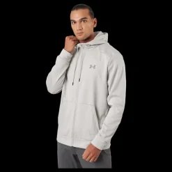 New Under Armour Ua Armour Fleece Fz Hoodie Ghost Gray Grå