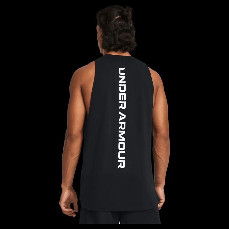 Under Armour Ua Baseline Cotton Tank Black Svart Best