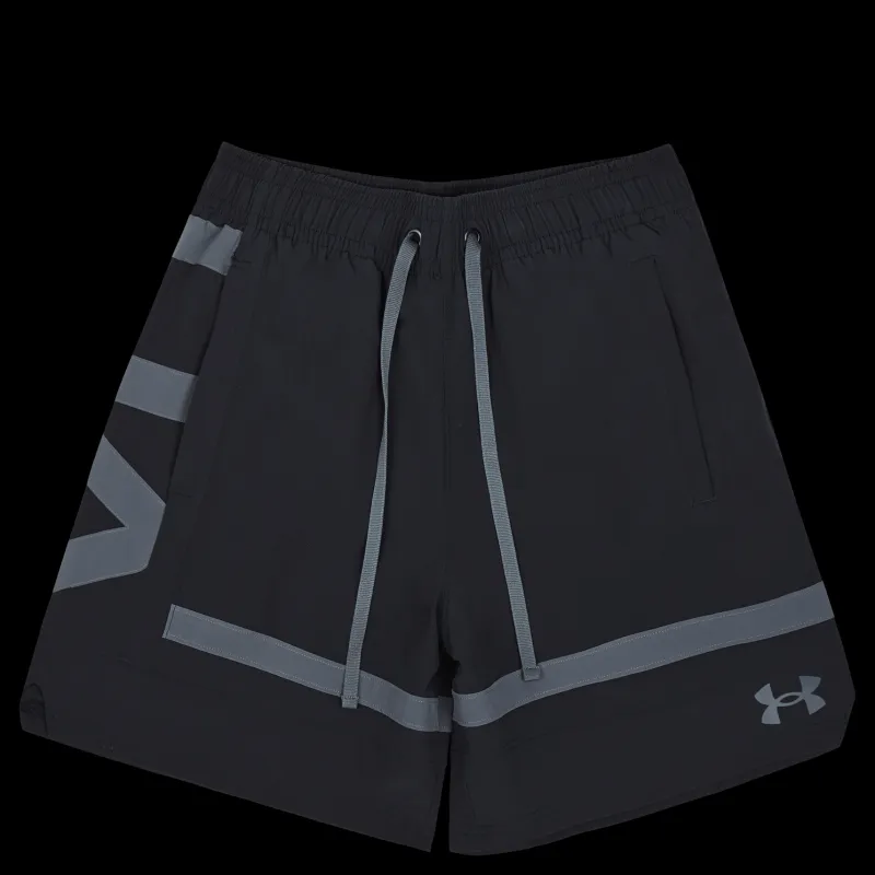 Discount Under Armour Ua Baseline Woven Short Ii Black Svart