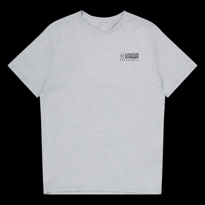 Sale Under Armour Ua Bball Logo Court Ss Grey Grå