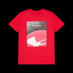 Under Armour Ua Bball Outside Ss Dark Maroon Röd Sale