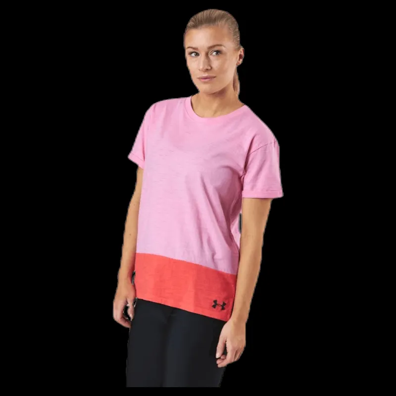 Hot Under Armour UA Charged Cotton SS Pink Rosa