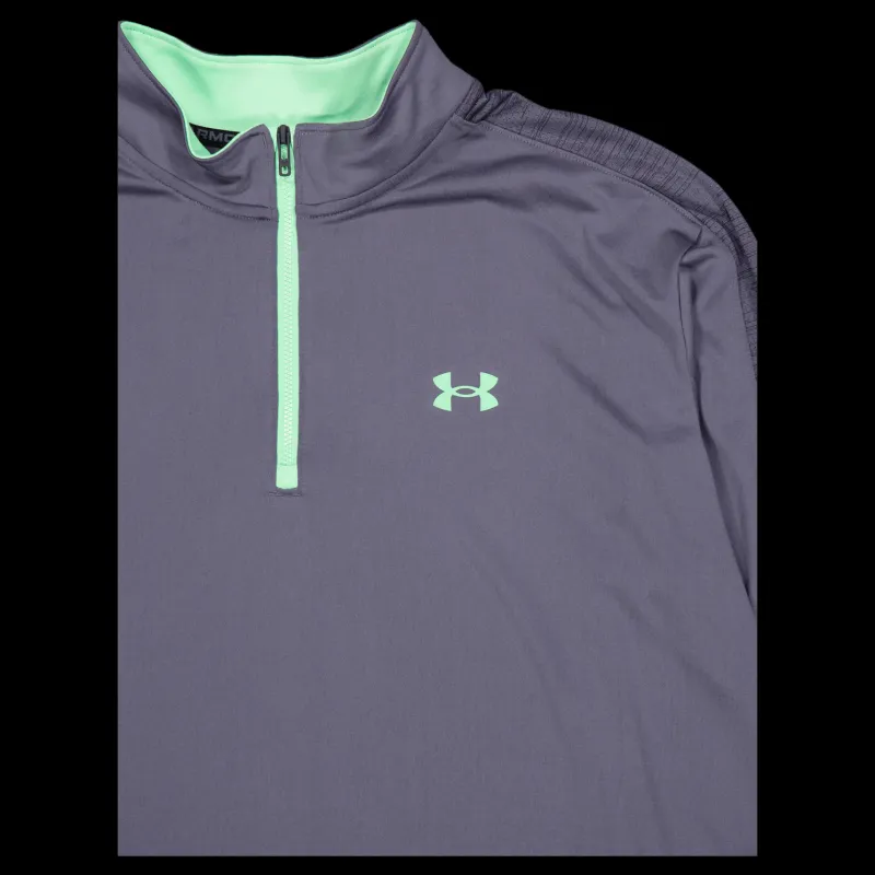 New Under Armour Ua Core+ Tech 1/4 Zip Castlerock Grå
