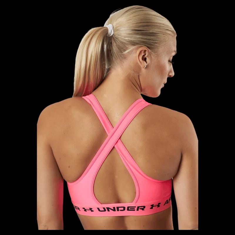 Clearance Under Armour Ua Crossback Mid Bra Cerise Rosa