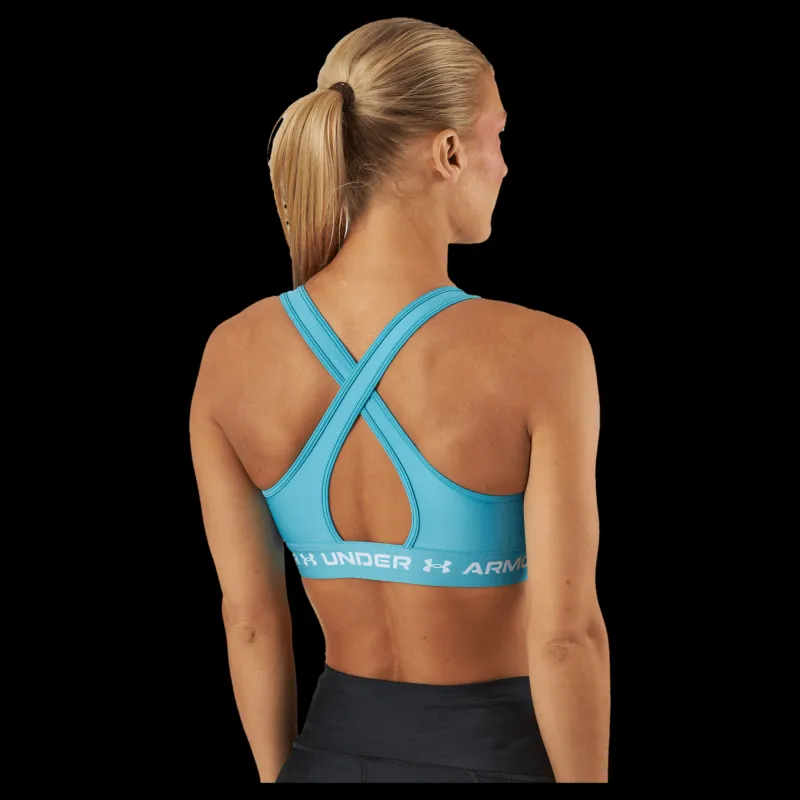 Under Armour Ua Crossback Mid Bra Glacier Blue Blå Sale
