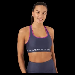 Under Armour Ua Crossback Mid Bra Tempered Steel Grå New