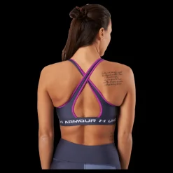 Under Armour Ua Crossback Mid Bra Tempered Steel Grå New