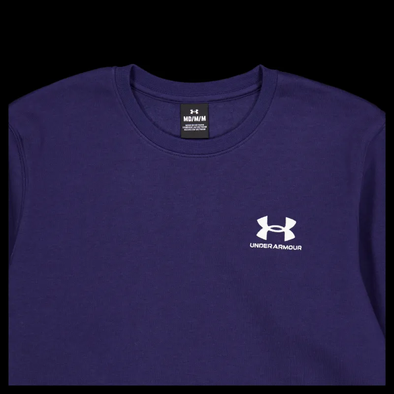 Under Armour Ua Essential Fleece Crew Midnight Navy Blå Sale