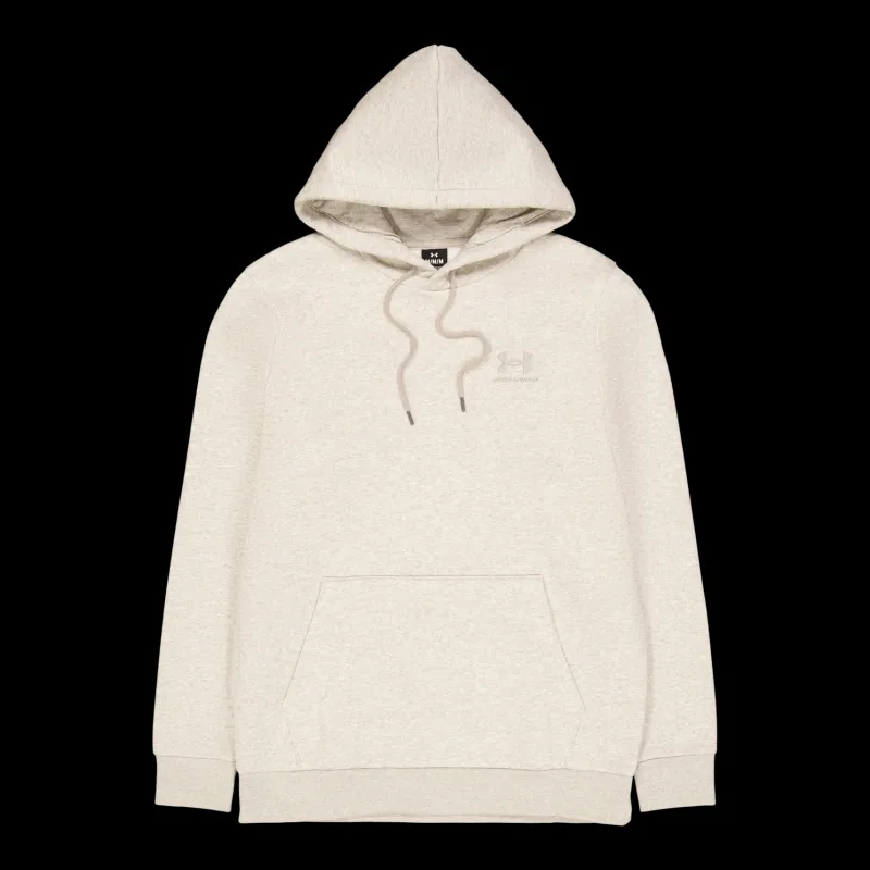 Discount Under Armour Ua Essential Fleece Hoodie Taupe Beige