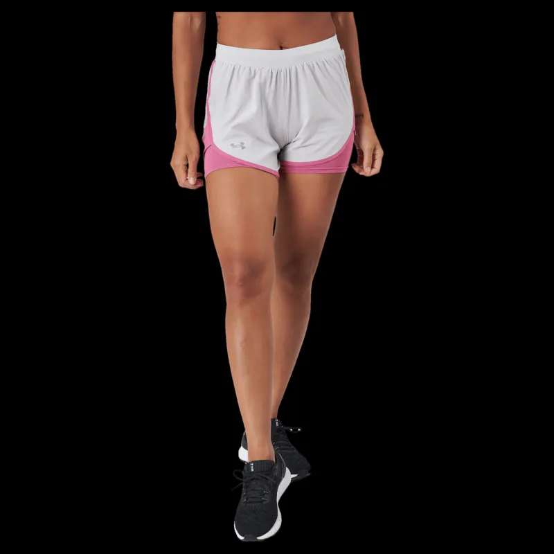 Outlet Under Armour Ua Fly By Elite 2-in-1 Short Ghost Gray Rosa