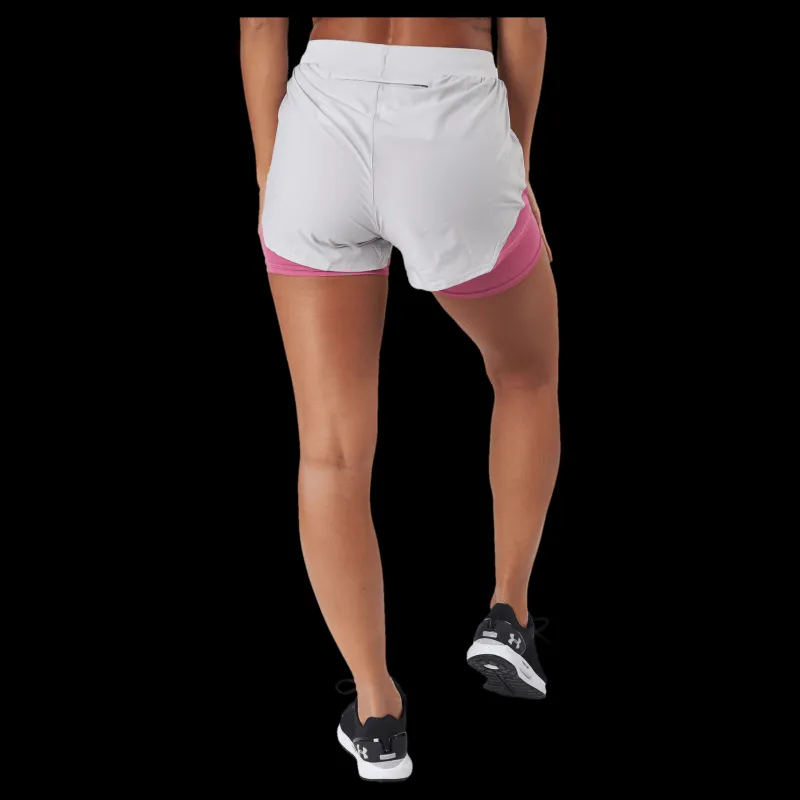 Outlet Under Armour Ua Fly By Elite 2-in-1 Short Ghost Gray Rosa