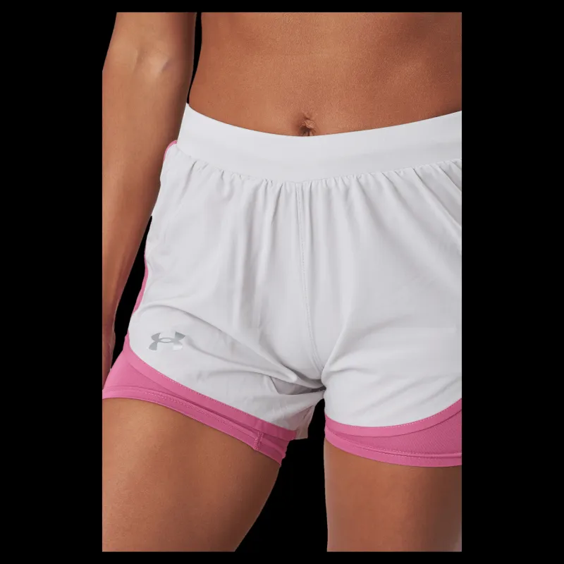 Outlet Under Armour Ua Fly By Elite 2-in-1 Short Ghost Gray Rosa