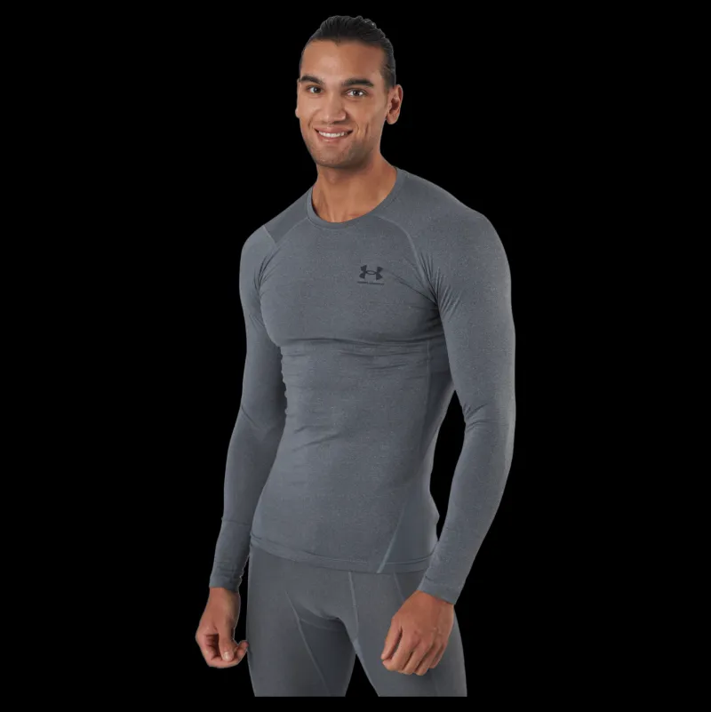 Under Armour Ua Hg Armour Comp Ls Carbon Heather Grå