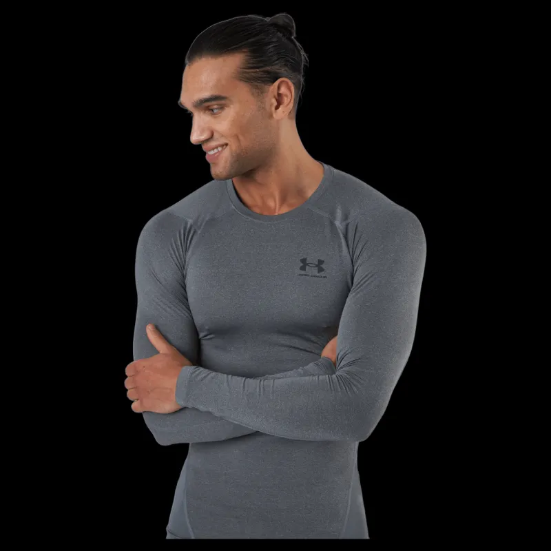 Under Armour Ua Hg Armour Comp Ls Carbon Heather Grå
