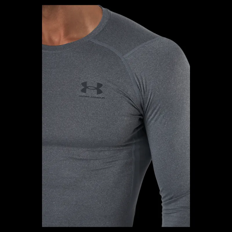 Under Armour Ua Hg Armour Comp Ls Carbon Heather Grå