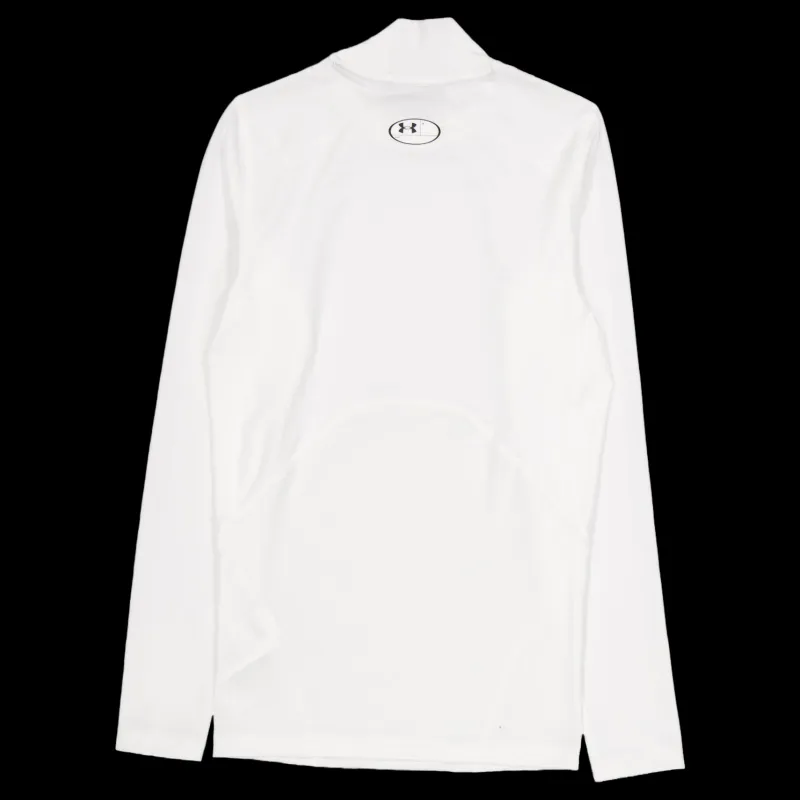 New Under Armour Ua Hg Armour Comp Mock Ls White Vit