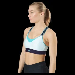 Under Armour Ua Infinity High Bra Blockd Sea Mist / Purple Switch / Nep Vit New
