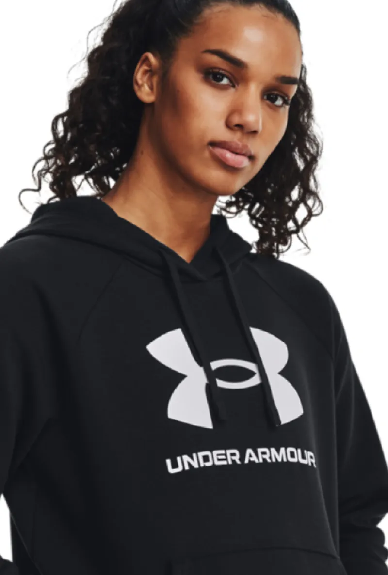 Under Armour Ua Rival Fleece Big Logo Hdy Black Svart Outlet