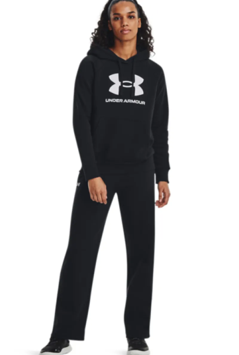 Under Armour Ua Rival Fleece Big Logo Hdy Black Svart Outlet