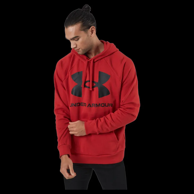 Under Armour Ua Rival Fleece Big Logo Hd Radiant Red Röd
