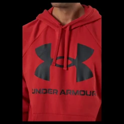 Under Armour Ua Rival Fleece Big Logo Hd Radiant Red Röd