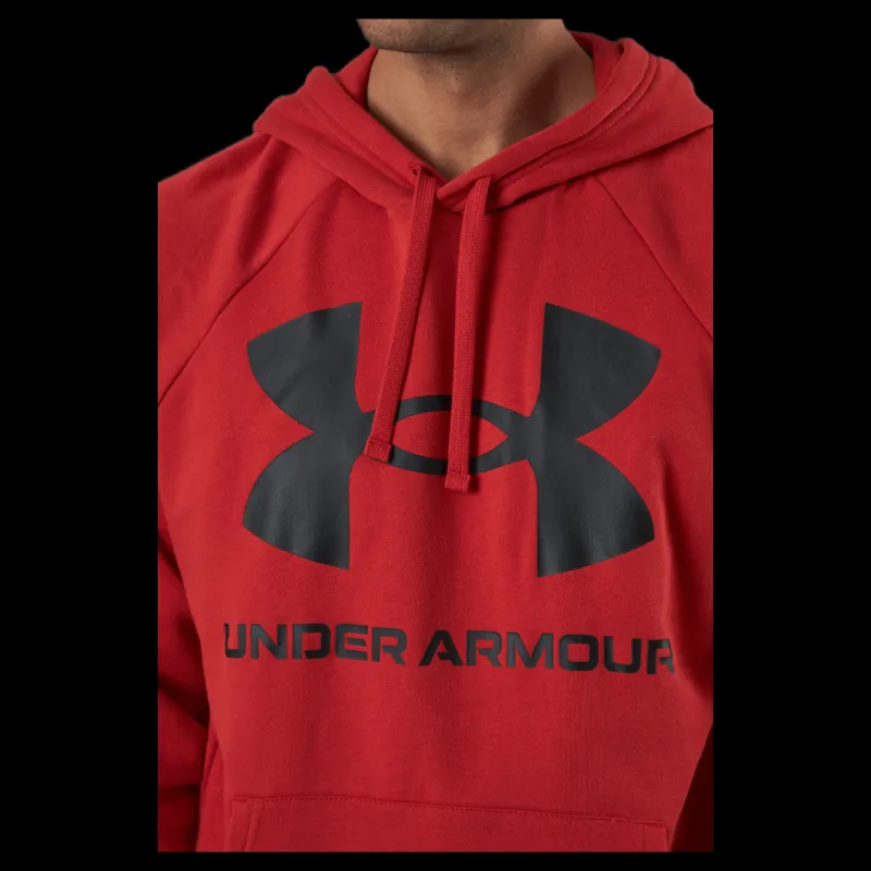Under Armour Ua Rival Fleece Big Logo Hd Radiant Red Röd