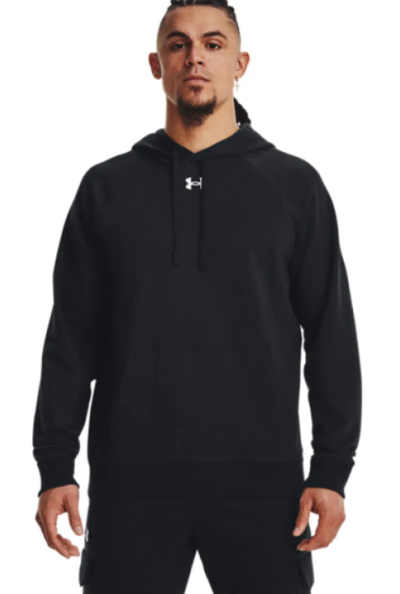 Under Armour Ua Rival Fleece Hoodie Black Blå