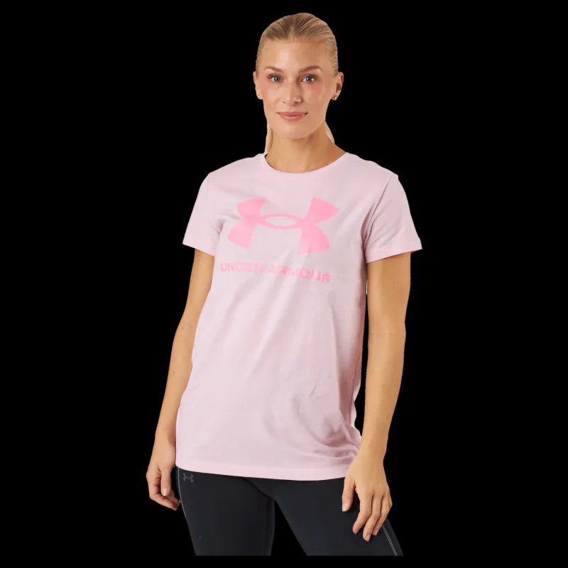 New Under Armour Ua Sportstyle Logo Ss Prime Pink Rosa