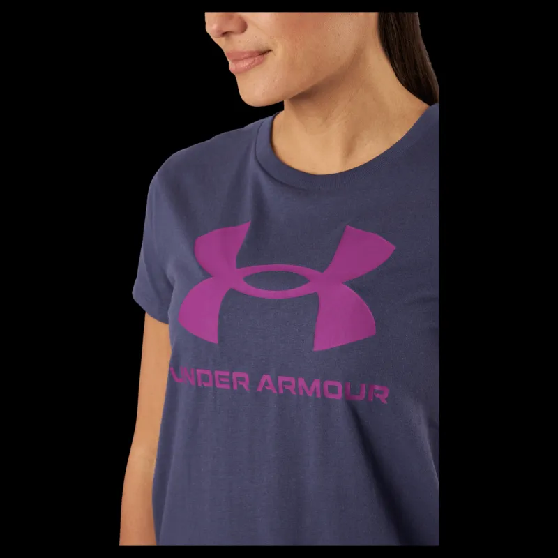 Under Armour Ua Sportstyle Logo Ss Tempered Steel Grå New