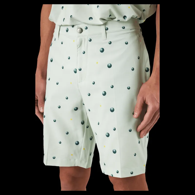 Outlet adidas Ultimate365 Allover Print 9-Inch Golf Shorts Linen Green / Shadow Green / Impact Yellow Vit