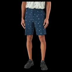 Best adidas Ultimate365 Allover Print 9-Inch Golf Shorts Crew Navy / Grey One / Hemp Blå