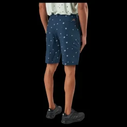 Best adidas Ultimate365 Allover Print 9-Inch Golf Shorts Crew Navy / Grey One / Hemp Blå