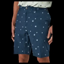 Best adidas Ultimate365 Allover Print 9-Inch Golf Shorts Crew Navy / Grey One / Hemp Blå