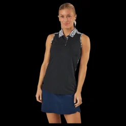 adidas Ultimate365 Sleeveless Golf Polo Shirt Black Svart Best