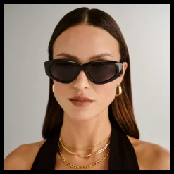 Le Specs Under Wraps Black Svart Outlet