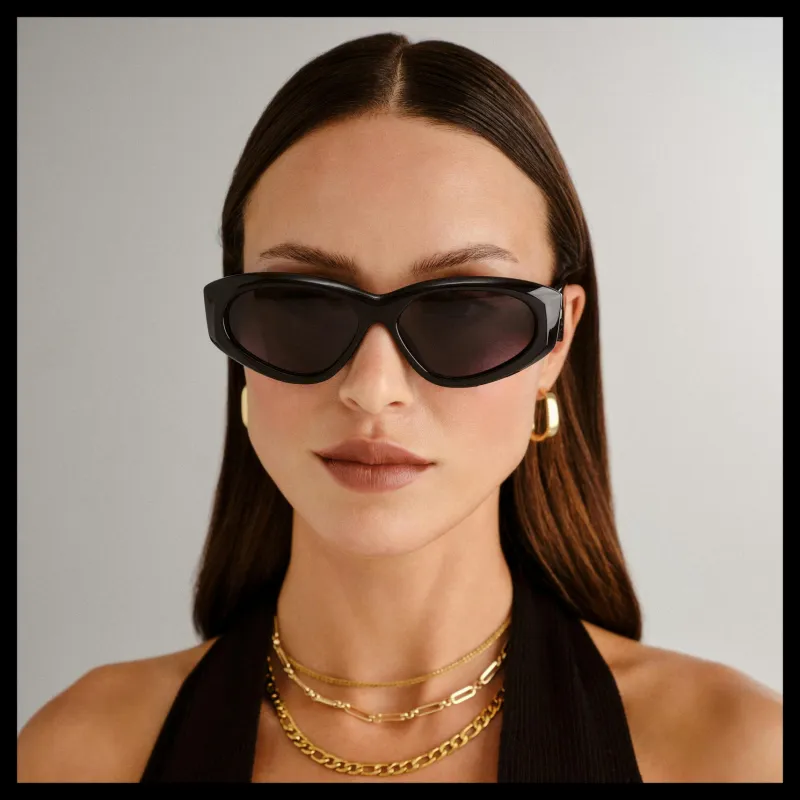Le Specs Under Wraps Black Svart Outlet