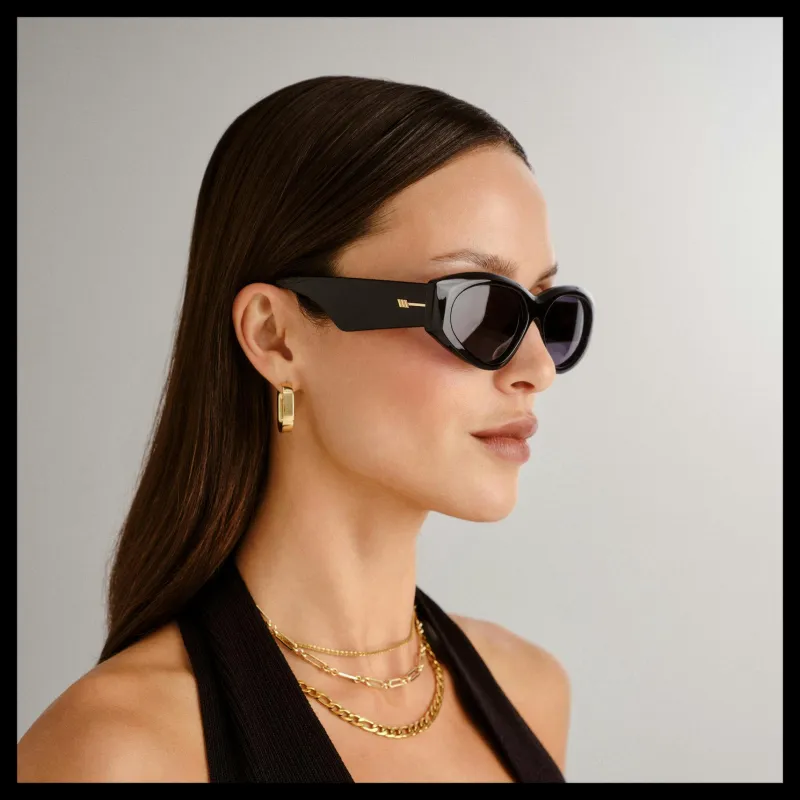 Le Specs Under Wraps Black Svart Outlet