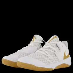 New Nike Unisex Hyperspeed Court Indoor White/mtlc Gold Vit
