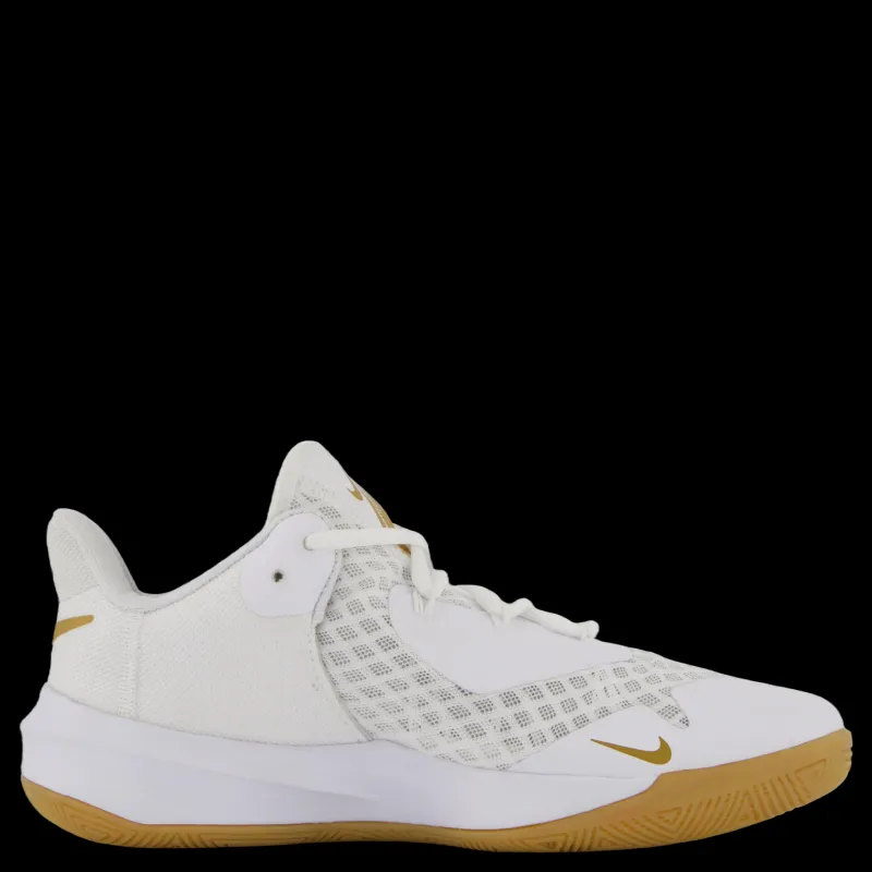New Nike Unisex Hyperspeed Court Indoor White/mtlc Gold Vit