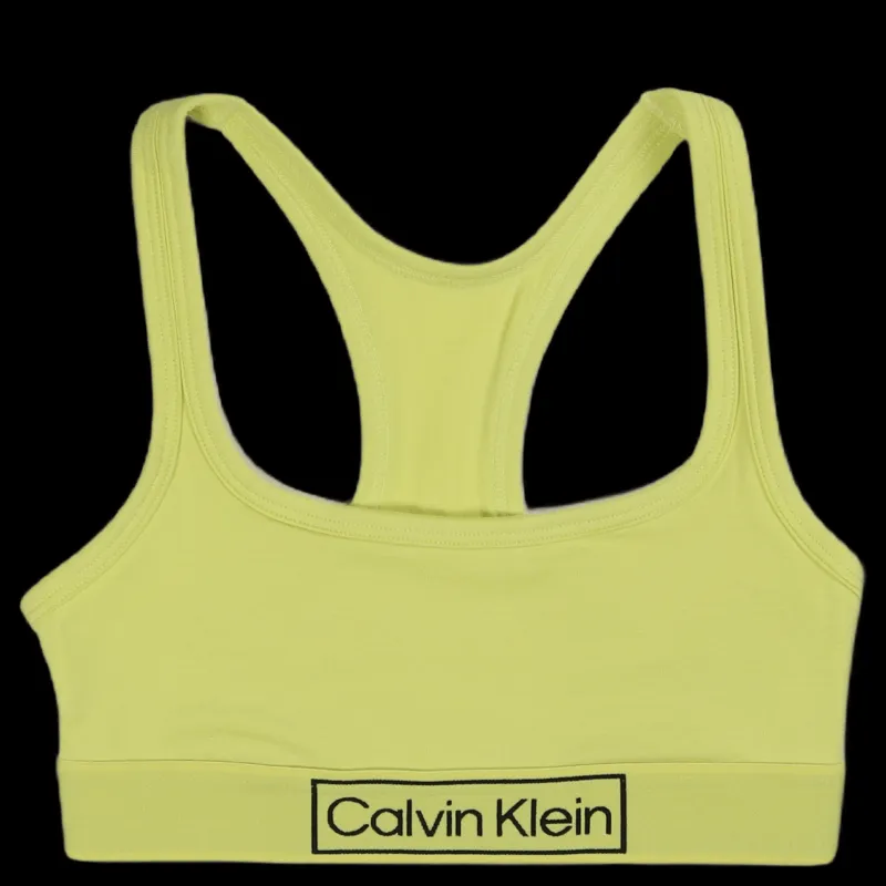 Outlet Calvin Klein Unlined Bralette Cyber Green Gul