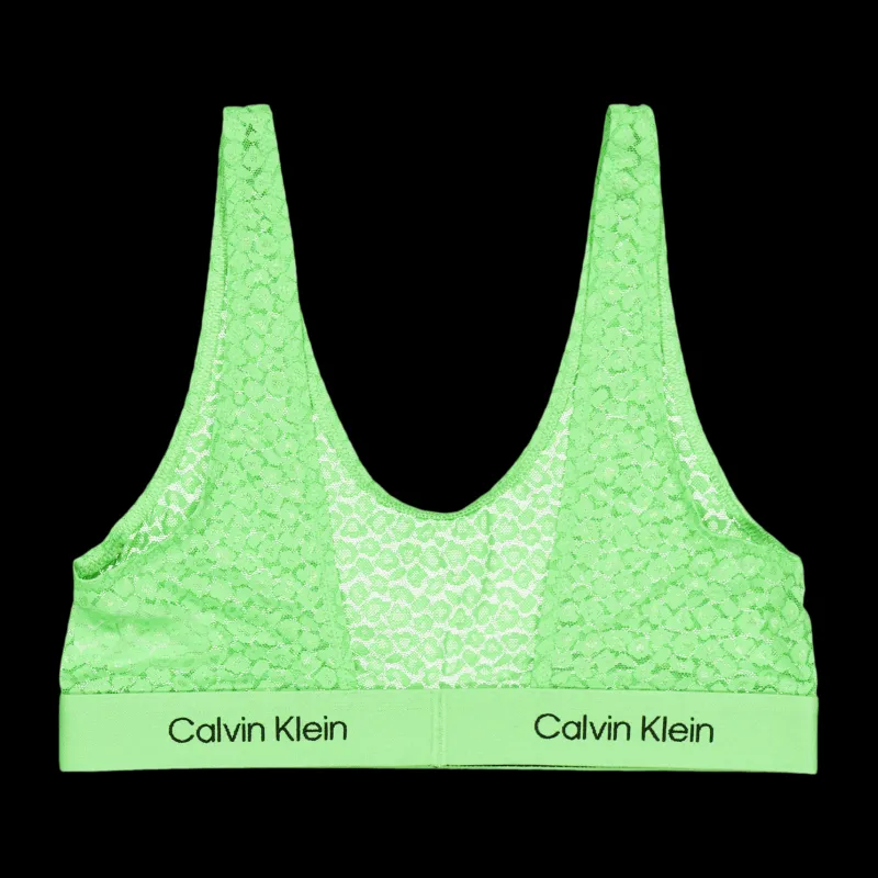 Calvin Klein Unlined Bralette Green Grön Clearance