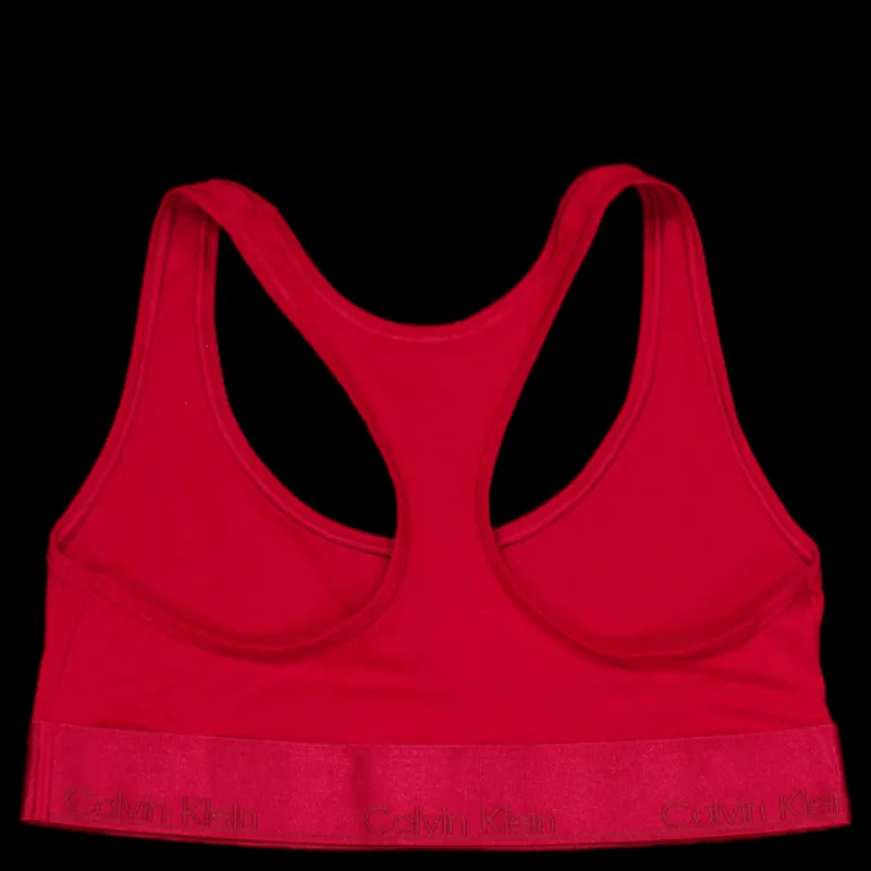 New Calvin Klein Unlined Bralette Juneberry Röd