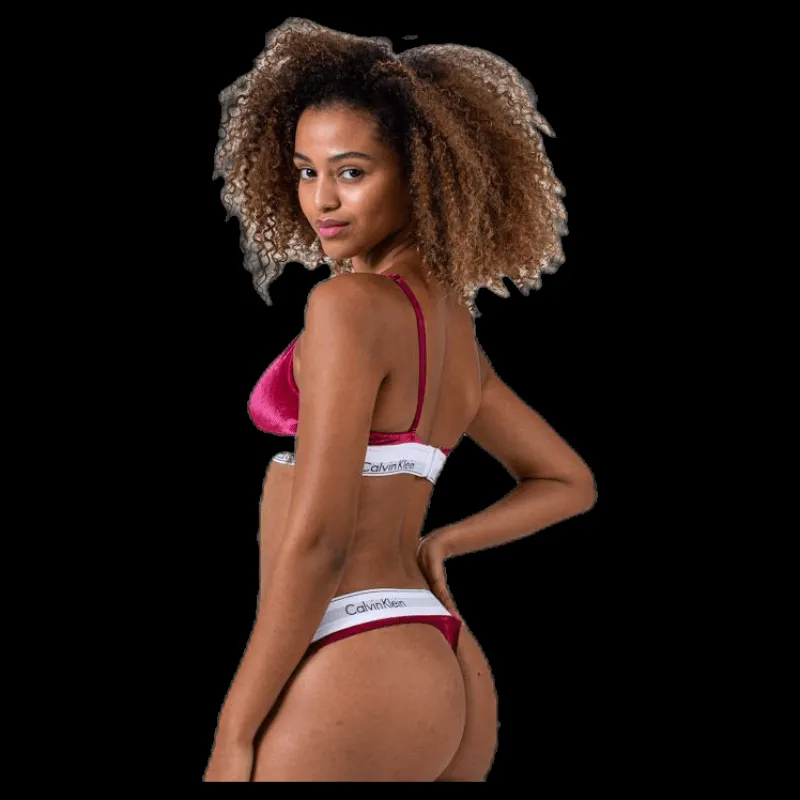 Hot Calvin Klein Unlined Triangle Red Röd