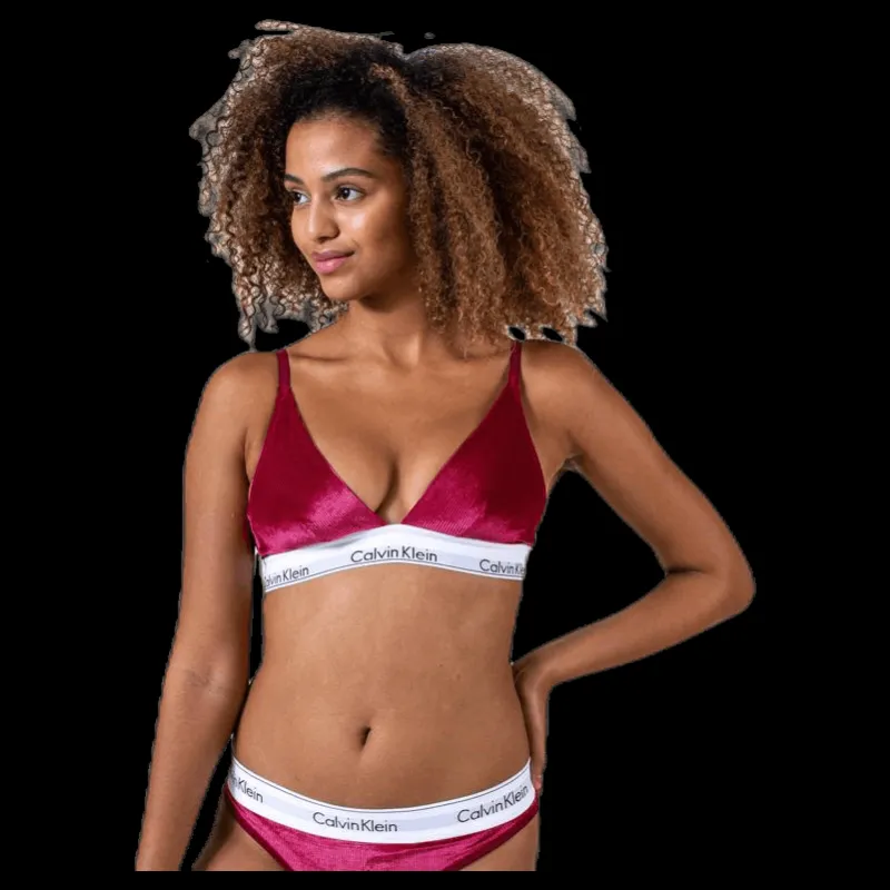 Hot Calvin Klein Unlined Triangle Red Röd