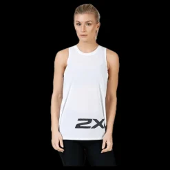 Sale 2XU Urban Graphic Singlet White/Black Vit och Svart