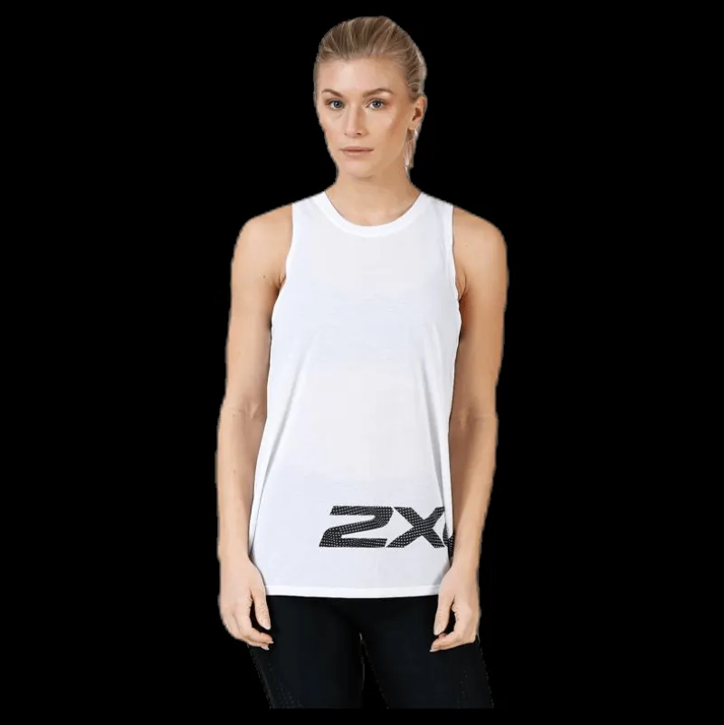 Sale 2XU Urban Graphic Singlet White/Black Vit och Svart