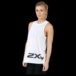 Sale 2XU Urban Graphic Singlet White/Black Vit och Svart