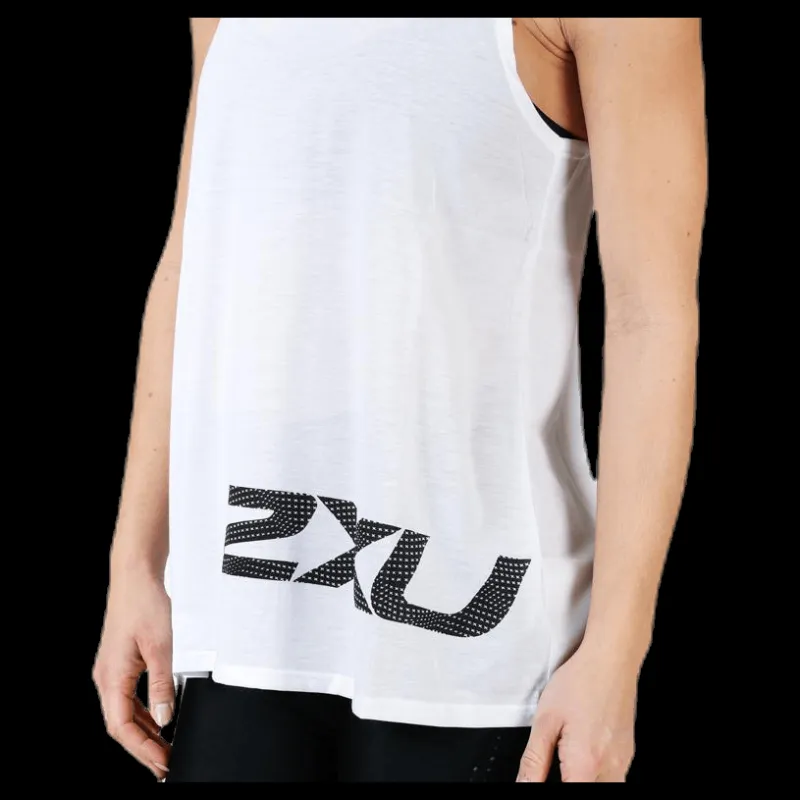 Sale 2XU Urban Graphic Singlet White/Black Vit och Svart