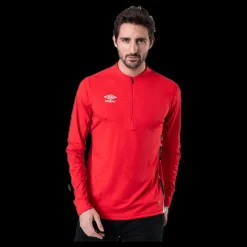 Best Umbro UX Elite Halfzip Top White/Red Vit och Röd